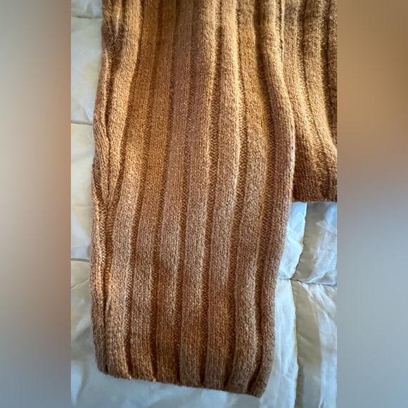 NWT Open Edit Camel colored ribbed mock neck sweater. Women’s size medium. - Picture 5 of 7